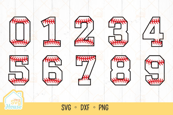 Baseball Numbers SVG Bundle: Elevate Your Sporty Designs