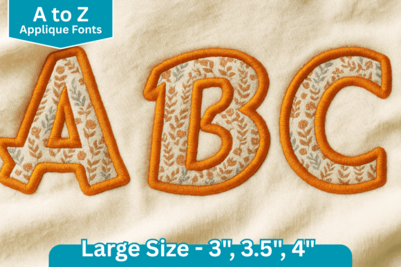 Comic Applique Embroidery Font: A Bold Design Asset