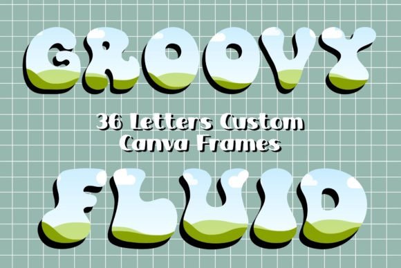 Custom Canva Frames Groovy Fluid Font: Elevate Your Visual Design