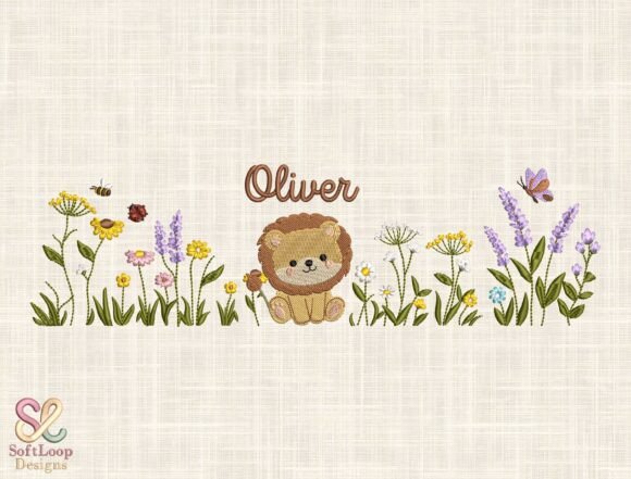Custom Lion Embroidery Design: A Charming Visual Asset