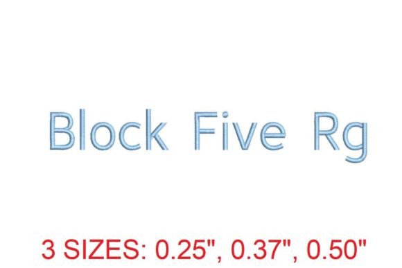 Elegant Stitching: The Block Five Rg Embroidery Font