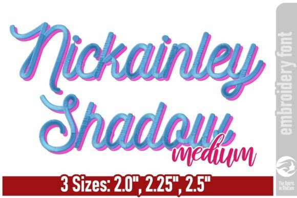 Elevate Designs with Nickainley Shadow Embroidery Font