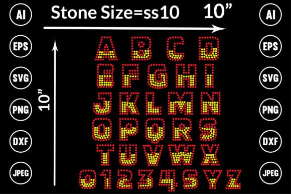 Elevate Your Brand with Alphabet, Letter, Font Rhinestone Design