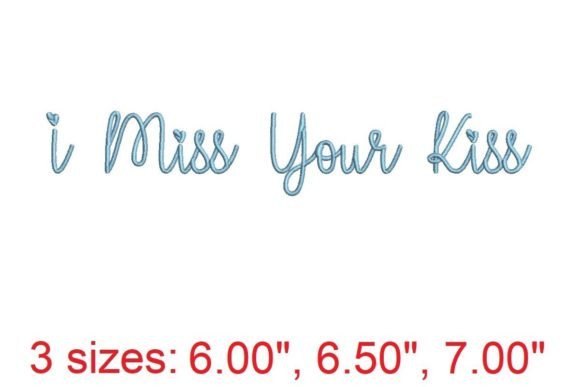 Elevate Your Craft with the I Miss Your Kiss Embroidery Font