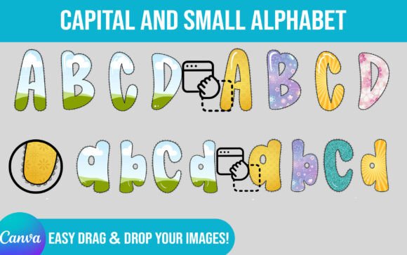Elevate Your Designs with Preppy Lace Canva Alphabet Templates