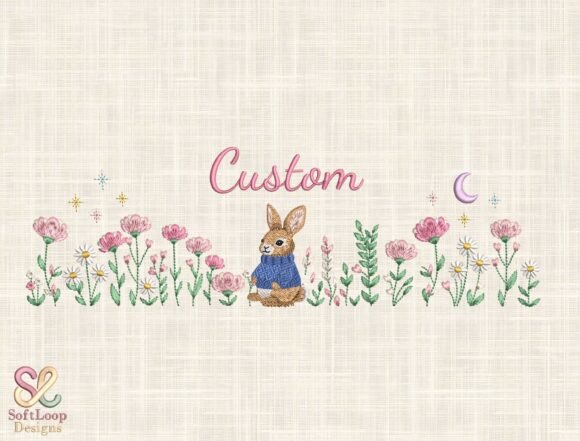 Enchanting Custom Bunny Embroidery Design for Creative Projects
