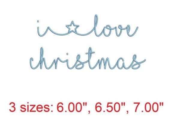 I Love Christmas Embroidery Font: A Festive Design Asset