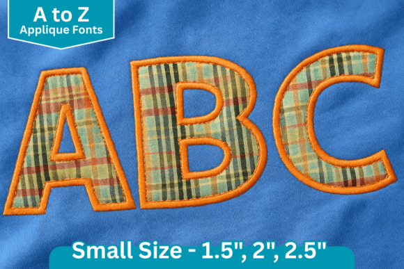 Retro Block Applique Embroidery Font: Bold Typography for Design
