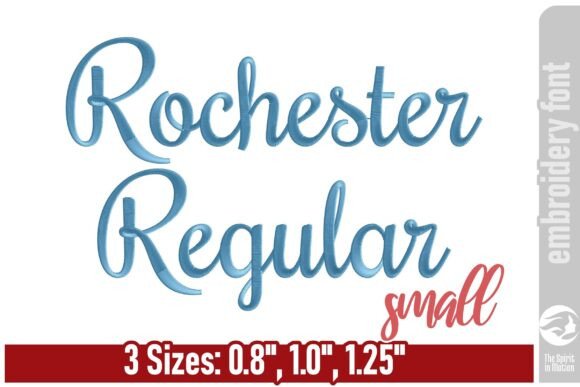 Rochester Embroidery Font - Small: A Vintage Script for Modern Branding