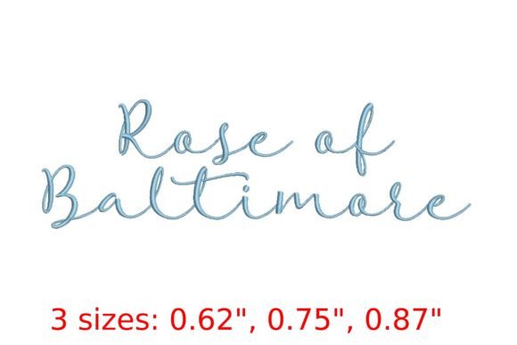 Rose of Baltimore Embroidery Font: Vintage Elegance for Modern Design