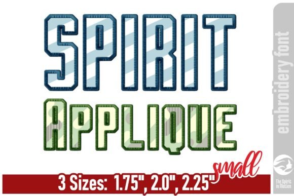 Spirit Applique Embroidery Font: Bold Team Branding