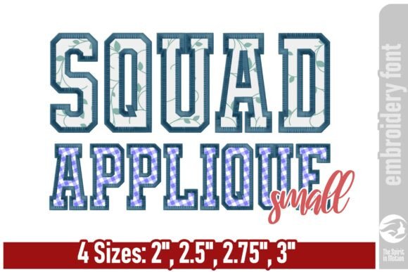 Squad Varsity Applique Font: Athletic Typography for Modern Design