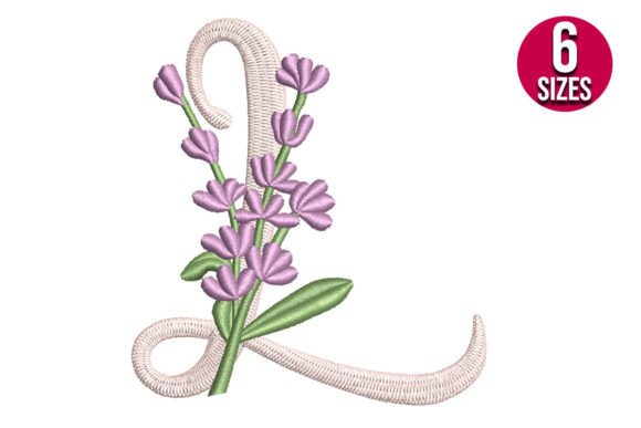 The Lavender Font Letter L: A Designer's Embroidery Asset