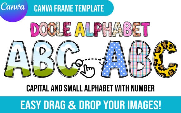 Unleash Creativity with the Canva Frame Doodle Alphabet