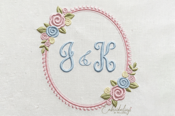 Whimsical Floral Monogram Frames for Elegant Design